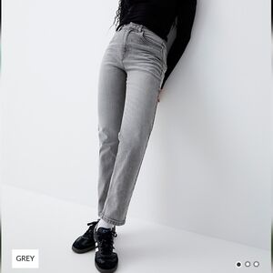 Simons Twik women's grey high rise old school fit mom jeans size 29